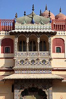 India, Rajasthan, Jaipur, City Palace, Pitam Niwas Chowk, Peacock Gate,