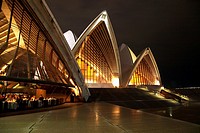 Sydney Opera House front at night