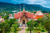 Wat Chalong most important buddist temple in Phuket, Thailand