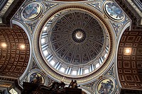 Ceiling of St. Peter´s Basilica. Vatican City