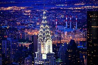 Chrysler Building at night, US
