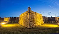 Castillo de San Marcos begore dawn  St  Augustine, FL, USA