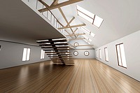 Architecture interior visualisation  3D rendered Illustration