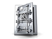 A open bank safe  3D rendered Illustration  Isolated on white