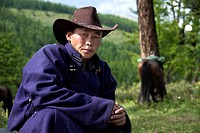 Nomad horseman in Northern Mongolia, Khovsgol