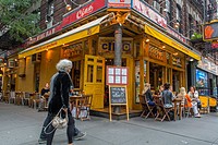New York City, NY, USA, Outside Italian Restaurant, Bleecker Street in Greenwich Village