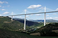 Viaduct Millau, A75, Aveyron, Midi-Pyrenees, France