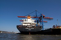 Liverpool Express, Elbe, Terminal Burchardkai, Port of Hamburg, load and unload cargo