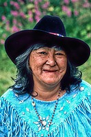 Native Aleut Woman in Valdey Alaska USA
