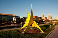 USA, Indiana, Indianapolis, public outdoor sculptures in downtown area