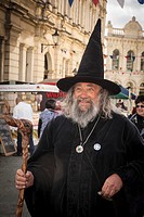 The Wizard helps to open Victorian festival, historic precinct, Oamaru, Otago
