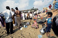 Masi Magam festival at Vaithi beach, Pondicherry, Puducherry, Union Territory of India