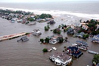 Aerial views of the damage caused by Hurricane Sandy to the New Jersey coast taken during a search and rescue mission by 1-150 Assault Helicopter Batt...
