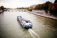 Tour Boat on the Seine River, Paris, France