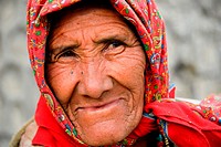 portrait of old indian woman