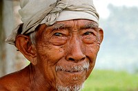 portrait of old indonesian man