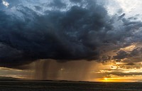 Storm over Amboseli National Park in Kenya  The storms are forming over the nearby slopes of Mount Kilimanjaro  Africa, East Africa, Kenya, Rfit Valle...