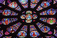 stained windows at the Notre Dame, Paris