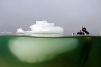 Iceberg in the Black Sea, which was last frozen in 1977, Odessa, Ukraine, Eastern Europe