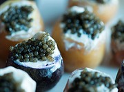 Caviar potato appetizers are delicious