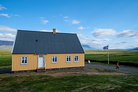 Traditional house of the nineteenth century in the vicinity of Glaumbær, Iceland, Scandinavia, Europe.