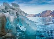 Icebergs, Scoresbysund, Greenland.