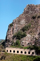 road tunnel and rock in Batan municipality Tenerife island