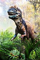 Metriacanthosaurus (which means ""moderately spined"") dinosaur from the late Jurassic period. Goes to a length of 27 feet and weighted 1 ton. Was a m...