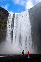 Skogafoss Waterfall, Golden Triangle, South Iceland, Polar Regions.