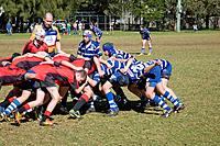 school boys rugby union game,newport,sydney,australia.