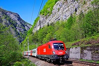 Austrian Federal Railway, ÖBB, Passenger train in the Salzach valley