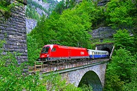 Austrian Federal Railway, ÖBB, Passenger Train on the Klamm tunnel