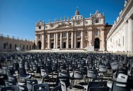 Saint Peter's Square and Saint Peter's Basilica. Vatican City. Rome. Italy.