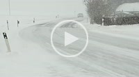 Traffic in snowstorm