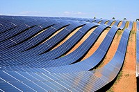 Gigantic solar farm in Provence , Les Mées , France.