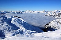 Winter landscape, Chamonix, Alps, France.