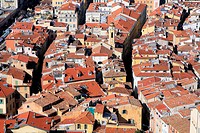 Aerial view of Nice city, French Riviera, Provence, France.
