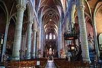 Interior of Sint-Baafs Cathedral (XVI Century). Ghent, West Flanders, Belgium