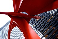 Alexander Calder's Flamingo, in the Federal Plaza in Chicago.