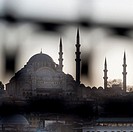 Rustem Pasha Mosque in a city, Istanbul, Turkey.