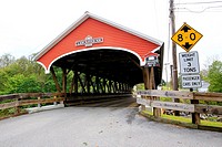 Covered bridge number 31 on Mechanic Street in Lancaster, New Hampshire, NH, USA.