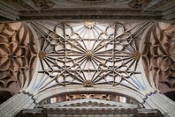 Architectural detail, transept of the New Cathedral (Cathedral of the Asunción de la Virgen) built in Late Gothic and Baroque styles (16th-18th centur...