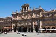 Town Hall, Plaza Mayor (Main Square), Salamanca, Castilla-Leon, Spain