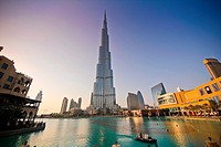 Burj Khalifa, Burj Dubai, the tallest building in the world in downtown Dubai.