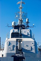 USS Cassin Young guns, Charleston Navy Yard, Freedom Trail, Boston National Historic Park, Boston, Massachusetts.