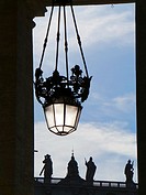 Details of Saint Peter’s square. Rome, Italy.
