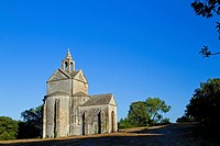 Saint Cross chapel, next to Montmajour Abbey, near Arles. Arles district, Bouches-du-Rhône department, Provence-Alpes-Côte d´Azur region, France, Euro...