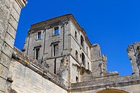 Montmajour Abbey, near Arles. Arles district, Bouches-du-Rhône department, Provence-Alpes-Côte d´Azur region, France, Europe.