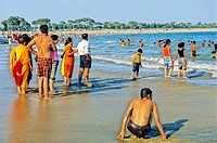 People on the beach, Diu Island, India