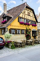 Eating establishment, Rothenburg ob der Tauber, Rothenburg, Bavaria, Germany.